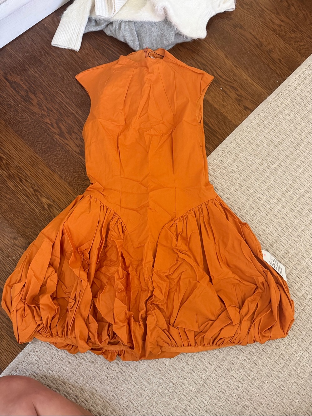 ASOS Orange Bubble-Hem Mini Dress - Picture 4 of 5